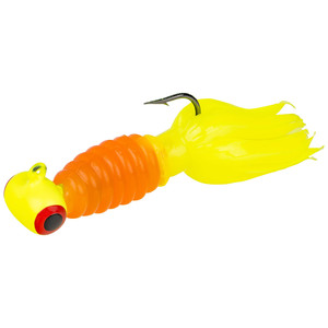 Stike King Mr. Crappie Sausage Head with Thunder Tail Panfish Bait - Osage Orange, 1/8oz, 3 Pack