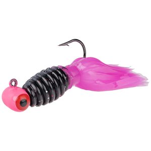Stike King Mr. Crappie Sausage Head with Thunder Tail Panfish Bait - Pink Tuxedo, 1/8oz, 3 Pack