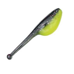 Mr. Crappie ShadPole Crappie Bait - Tuxedo Black/Chartreuse, 2in, 15 Pack
