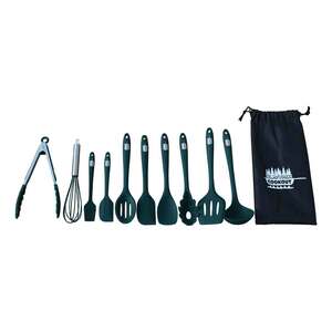 Mr. Outdoors 10 Piece Silicone Coated Utensil Set with Carry Bag