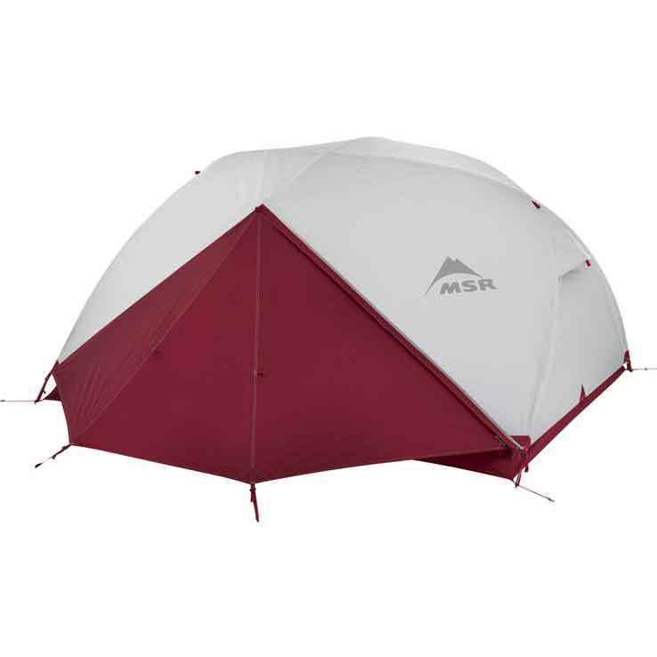 MSR Elixir 3 3-Person Backpacking Tent - Gray/Red - Gray/Red MSR Elixir 3 3-Person Backpacking Tent - Gray/Red - Gray/Red