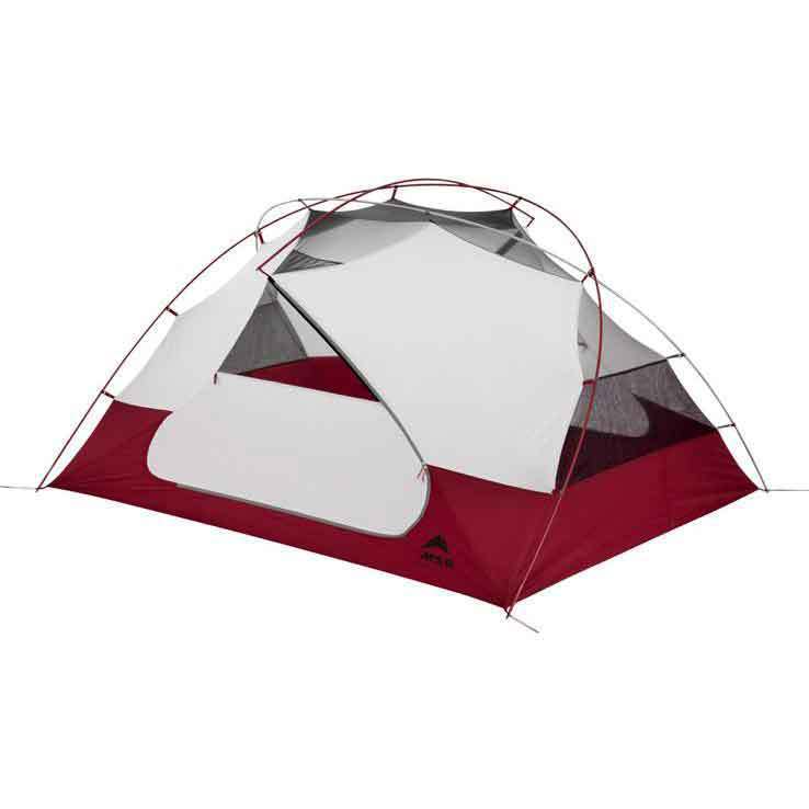 MSR Elixir 3 3-Person Backpacking Tent - Gray/Red - Gray/Red MSR Elixir 3 3-Person Backpacking Tent - Gray/Red - Gray/Red