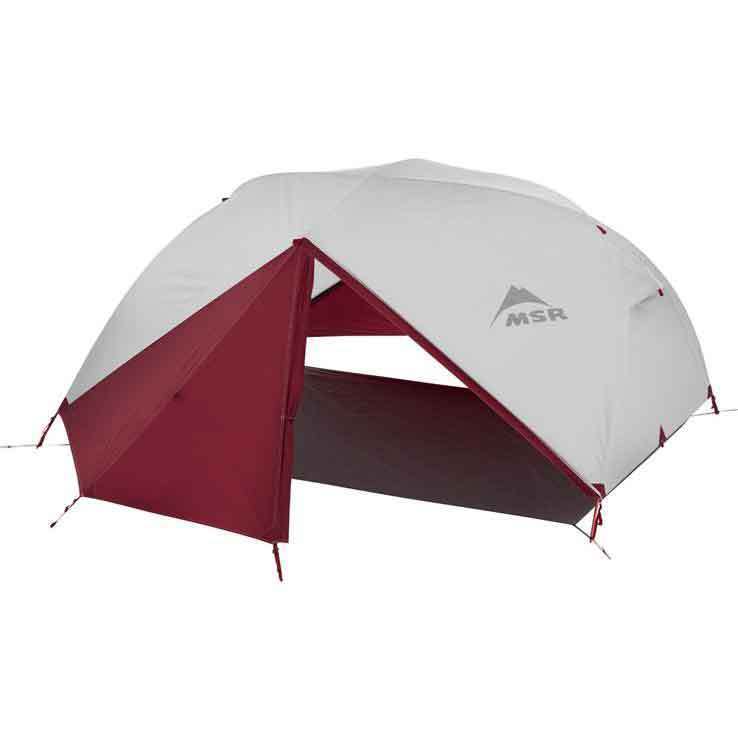 MSR Elixir 3 3-Person Backpacking Tent - Gray/Red - Gray/Red MSR Elixir 3 3-Person Backpacking Tent - Gray/Red - Gray/Red