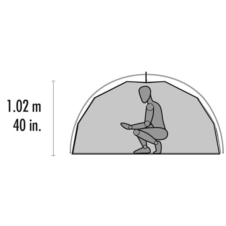 MSR Elixir 2 Person Backpacking Tent with Footprint - Red/White MSR Elixir 2 Person Backpacking Tent with Footprint - Red/White