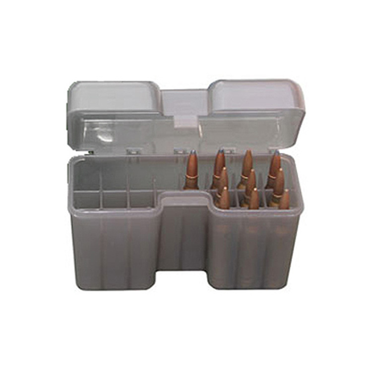 MTM Rifle Ammo Box - 22 Rounds - Clear Smoke MTM Rifle Ammo Box - 22 Rounds - Clear Smoke