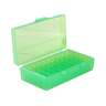 MTM P50 Flip-Top 40 S&W/10mm Auto/45 Auto (ACP) Ammo Box - 50 Rounds - Clear Green - Clear Green