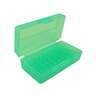 MTM P50 Flip-Top 9mm Luger/380 Auto (ACP) Ammo Box - 50 Rounds - Clear Green - Clear Green