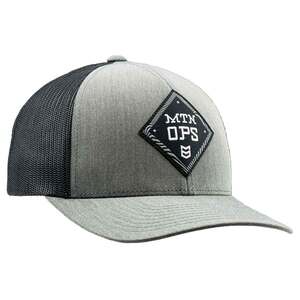 MTN OPS Stria Patch Logo Adjustable Hat - Heather Grey - One Size Fits Most