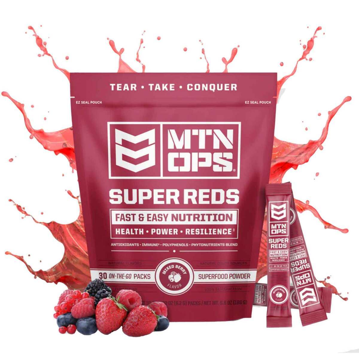 MTN OPS Super Reds Mixed Berry on-the-go Packs - 30 Packs MTN OPS Super Reds Mixed Berry on-the-go Packs - 30 Packs