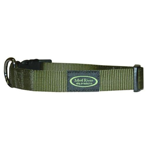 Mud River Bootlegger Nylon Dog Collar - Green 20in - 26in