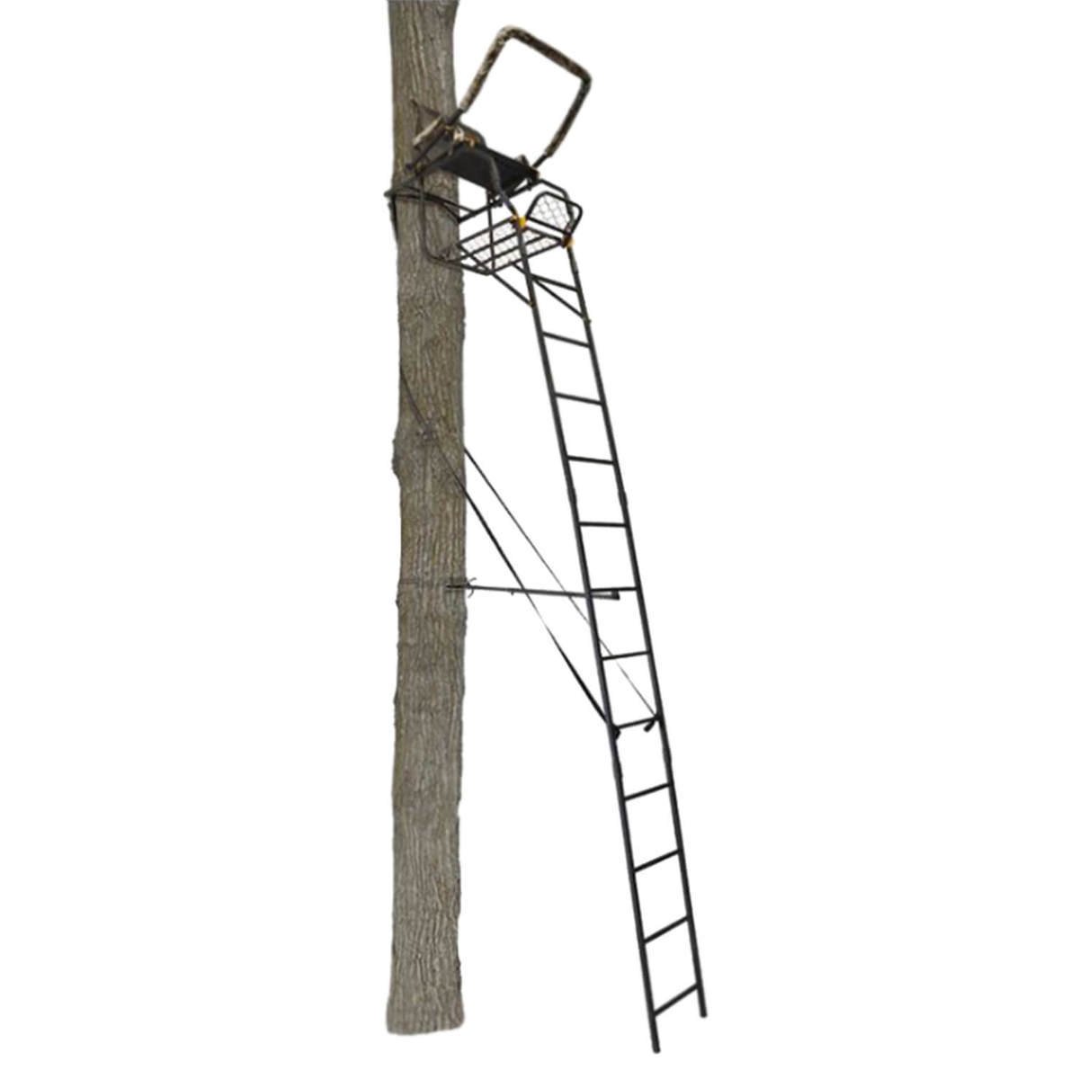 Muddy Huntsman Deluxe Treestand - Black/Orange/Camo Muddy Huntsman Deluxe Treestand - Black/Orange/Camo
