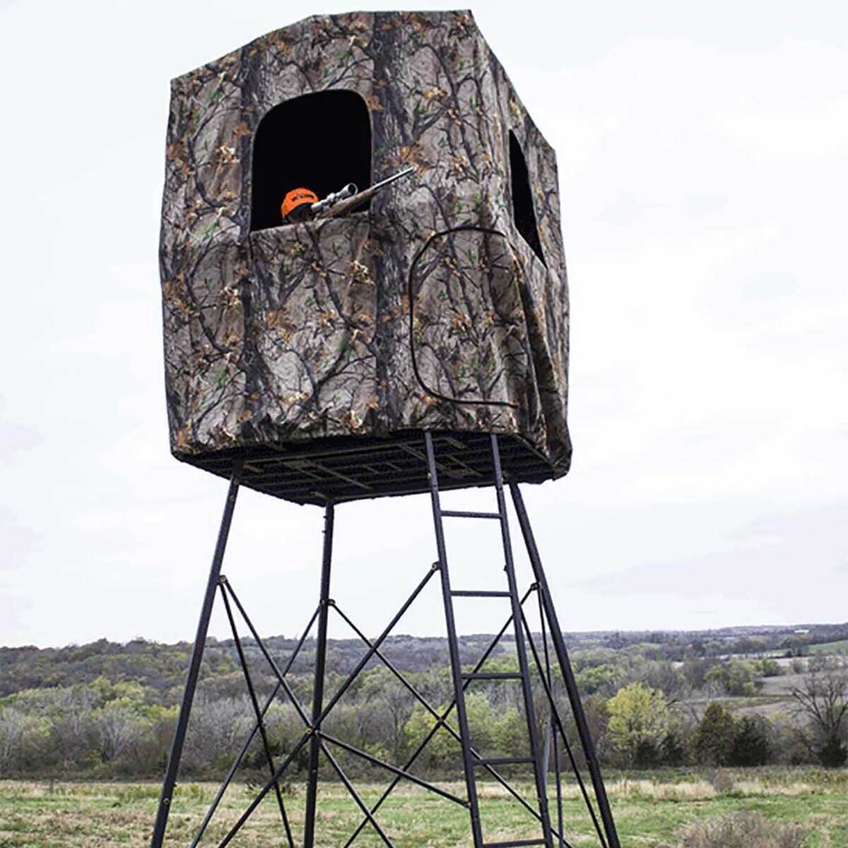 Muddy Quad Pod Blind Stand - Camo 57in x 57in x 12ft Muddy Quad Pod Blind Stand - Camo 57in x 57in x 12ft