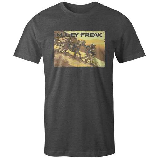 Muley Freak Men's Buck Pack Horse Sasquatch Short-Sleeve Casual Shirt - Charcoal M
