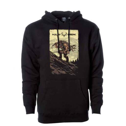 Muley Freak Men's Rifle Sasquatch Casual Hoodie - Black M