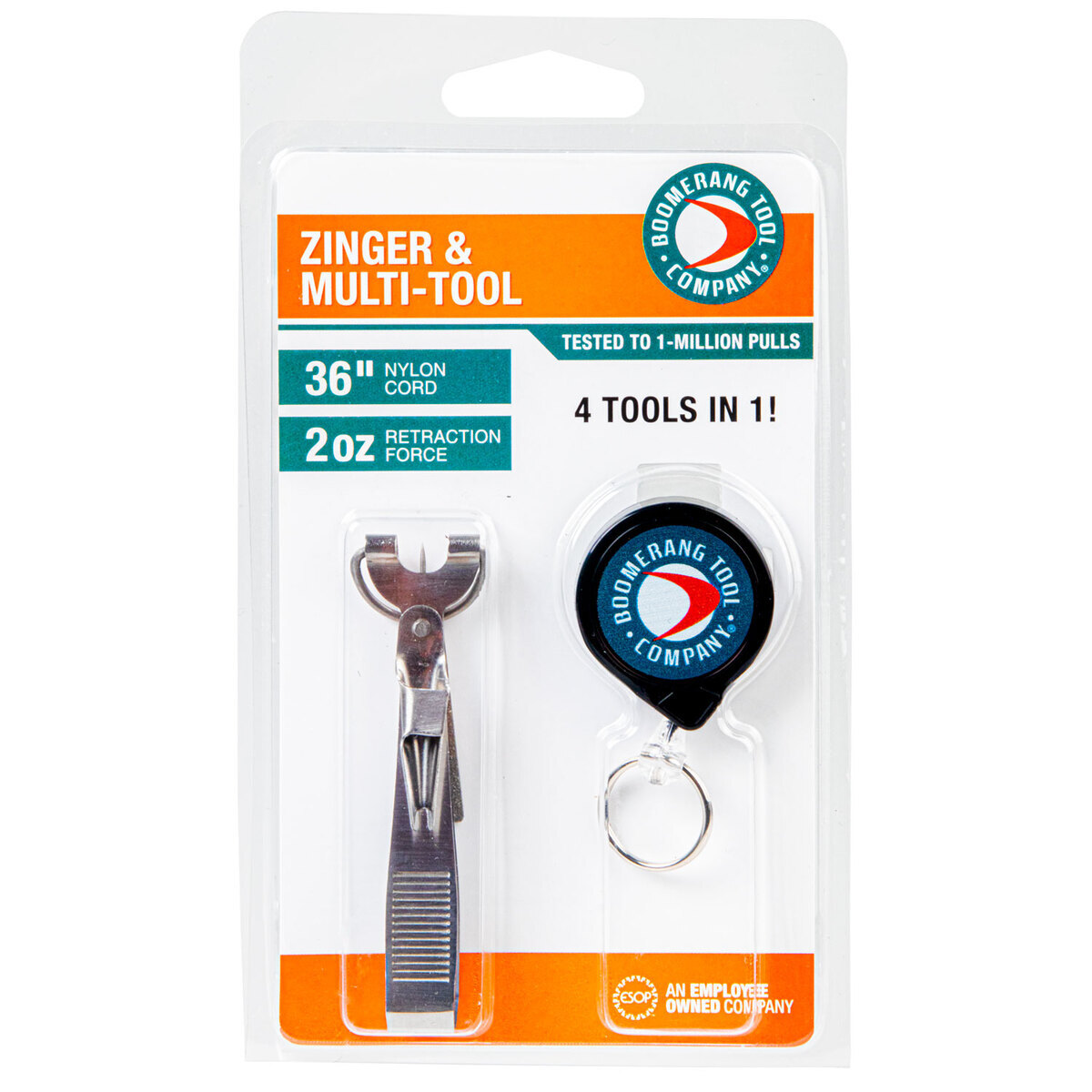 Boomerang Tool Company Combo Tool And Mini Fishing Zinger - Black/Silver Boomerang Tool Company Combo Tool And Mini Fishing Zinger - Black/Silver