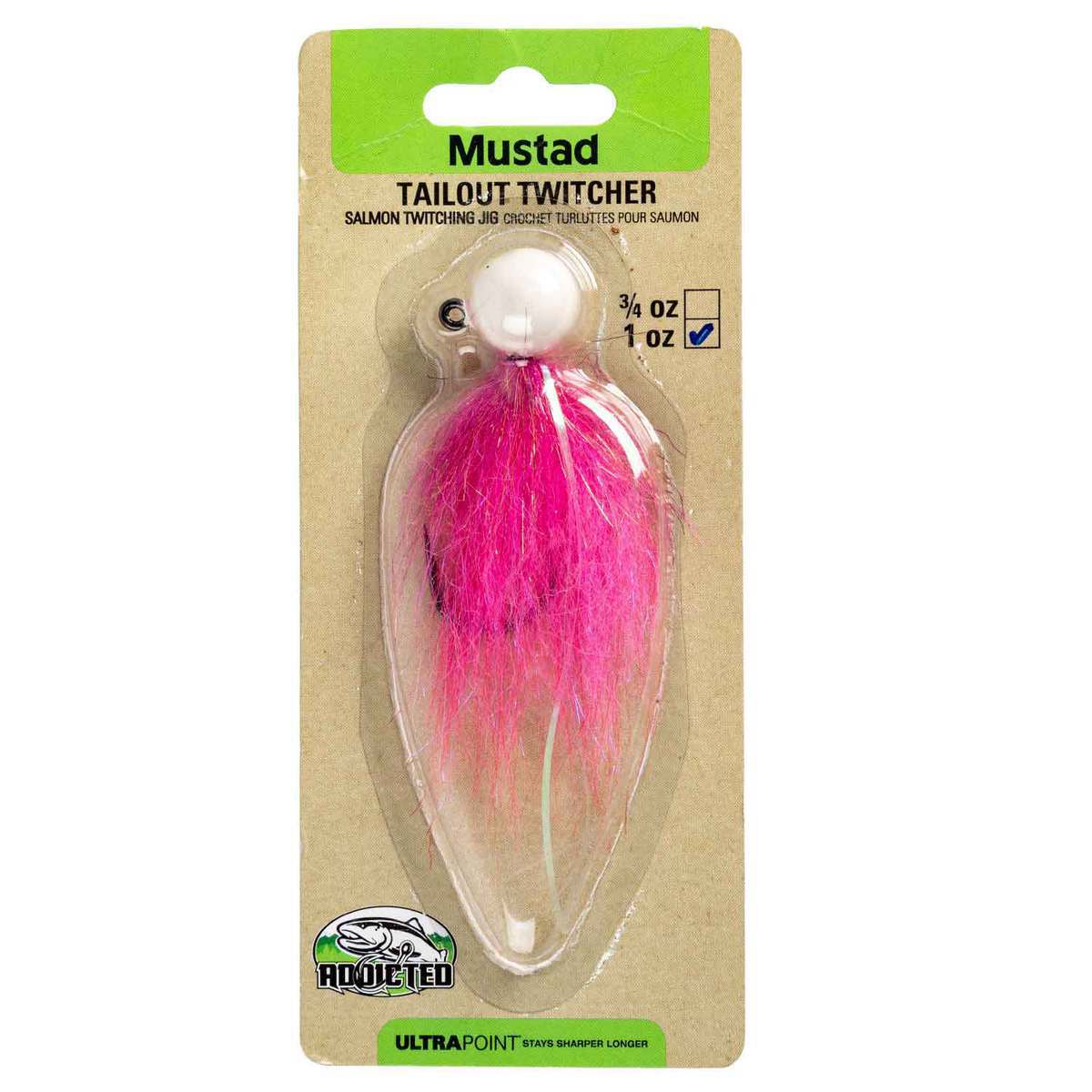 Mustad Addicted Tailout Twitcher Steelhead/Salmon Jig - Pearl/Copper/Pink, 1oz - Pearl/Copper/Pink Mustad Addicted Tailout Twitcher Steelhead/Salmon Jig - Pearl/Copper/Pink, 1oz - Pearl/Copper/Pink