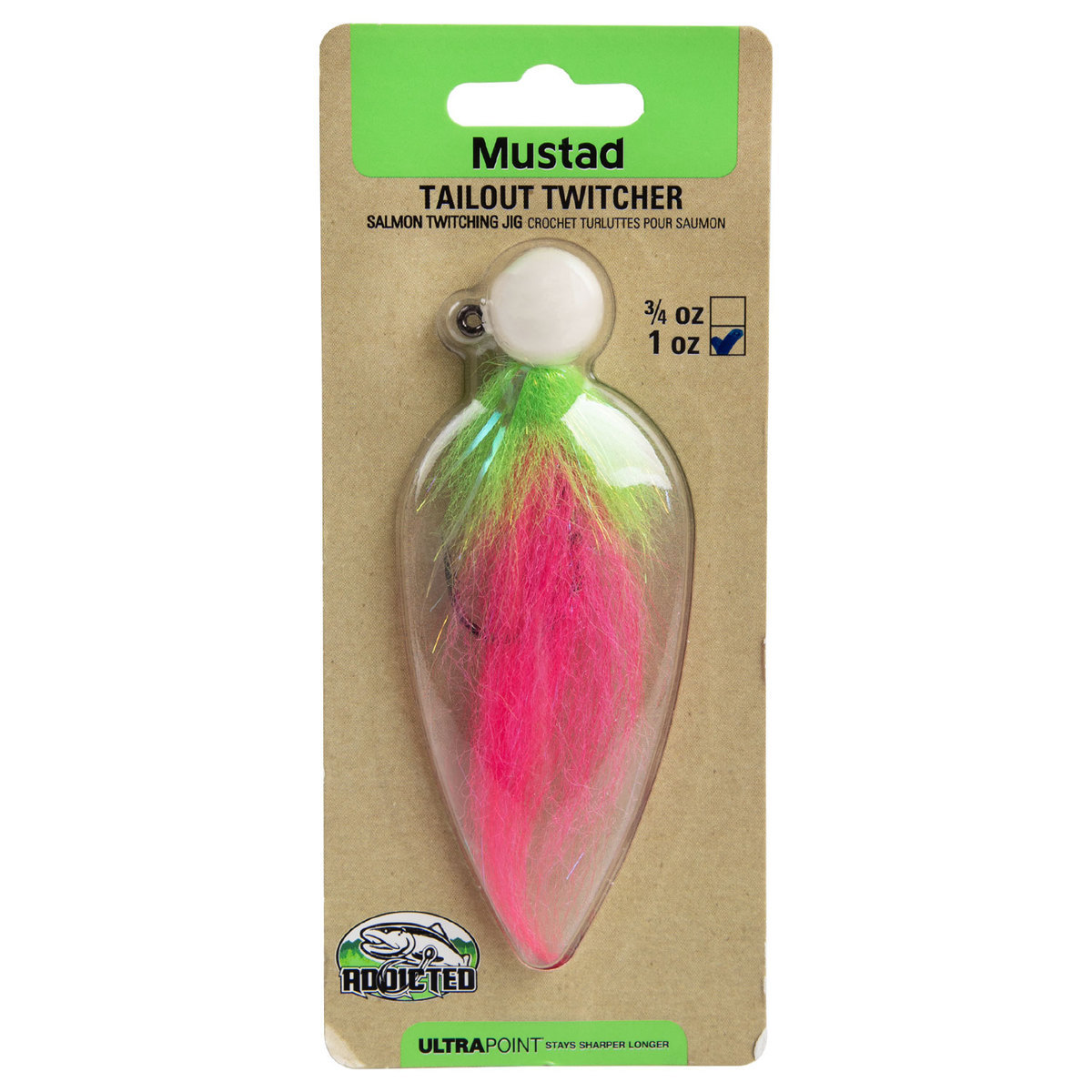 Mustad Addicted Tailout Twitcher Steelhead/Salmon Jig - Pearl/Green/Blue, 1oz - Pearl/Green/Blue Mustad Addicted Tailout Twitcher Steelhead/Salmon Jig - Pearl/Green/Blue, 1oz - Pearl/Green/Blue