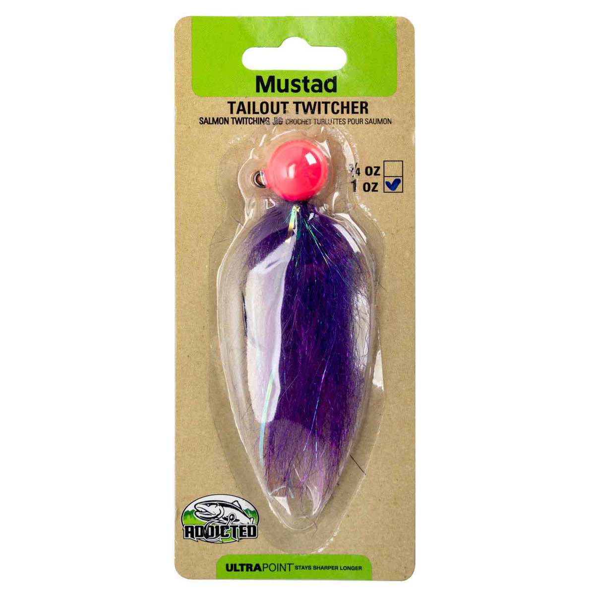 Mustad Addicted Tailout Twitcher Steelhead/Salmon Jig - Pink/Joker/Purple, 1oz - Pink/Joker/Purple Mustad Addicted Tailout Twitcher Steelhead/Salmon Jig - Pink/Joker/Purple, 1oz - Pink/Joker/Purple
