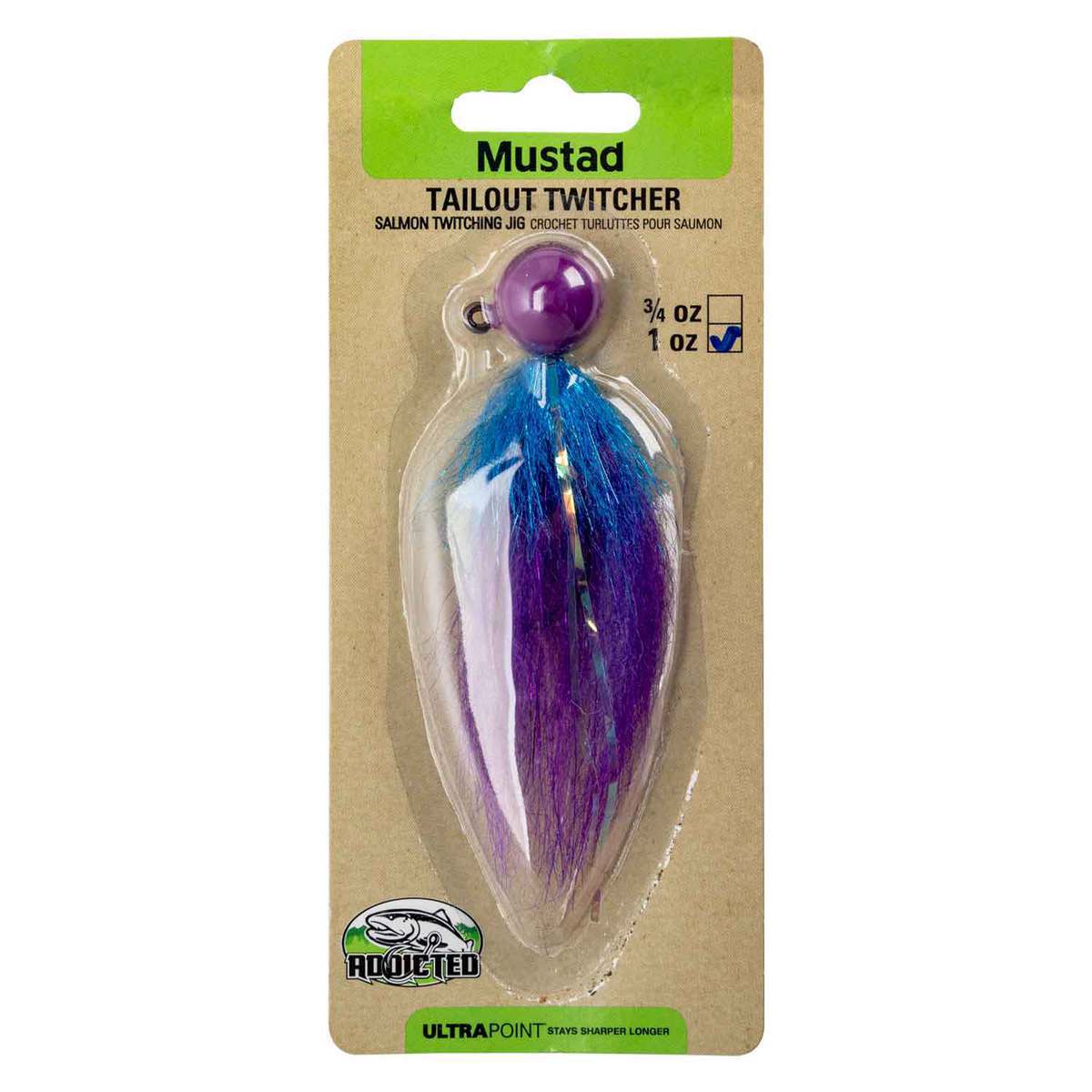 Mustad Addicted Tailout Twitcher Steelhead/Salmon Jig - Purple/Blue/Purple, 1oz - Purple/Blue/Purple Mustad Addicted Tailout Twitcher Steelhead/Salmon Jig - Purple/Blue/Purple, 1oz - Purple/Blue/Purple