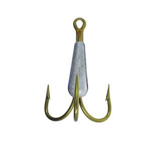 Mustad Weighted Snagging Treble Hook – Bronze, 8/0