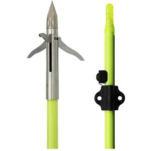 Muzzy Classic Chartreuse Iron 3 Barb Point Fish Arrow