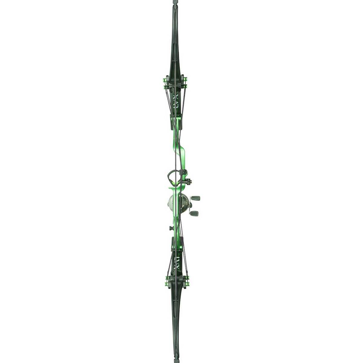 Muzzy LV-X 25-50lbs Right Hand Green Lever Bow Bowfishing Kit - Green Muzzy LV-X 25-50lbs Right Hand Green Lever Bow Bowfishing Kit - Green