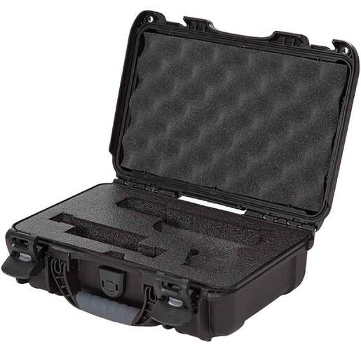 Nanuk 909 12.6in Glock Handgun Case - Black - Black