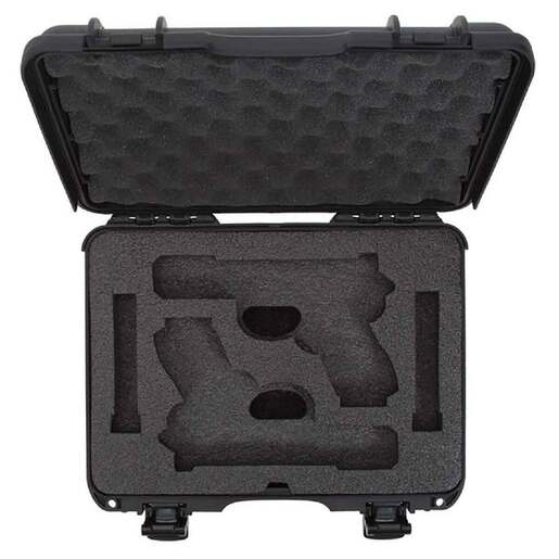 Nanuk 910 2 UP 14.3in Glock Handgun Case - Black - Black