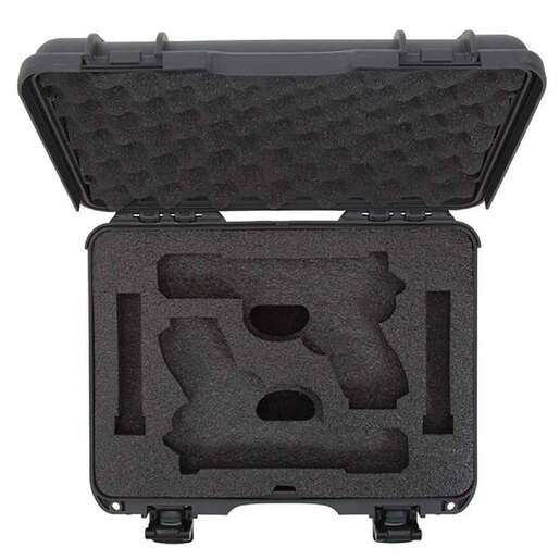 Nanuk 910 2 UP 14.3in Glock Handgun Case - Graphite - Graphite