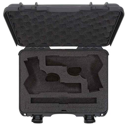 Nanuk 910 2UP Classic 14.3in Handgun Case – Graphite – Graphite