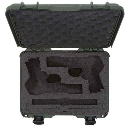 Nanuk 910 2UP Classic 14.3in Handgun Case – Olive – Olive