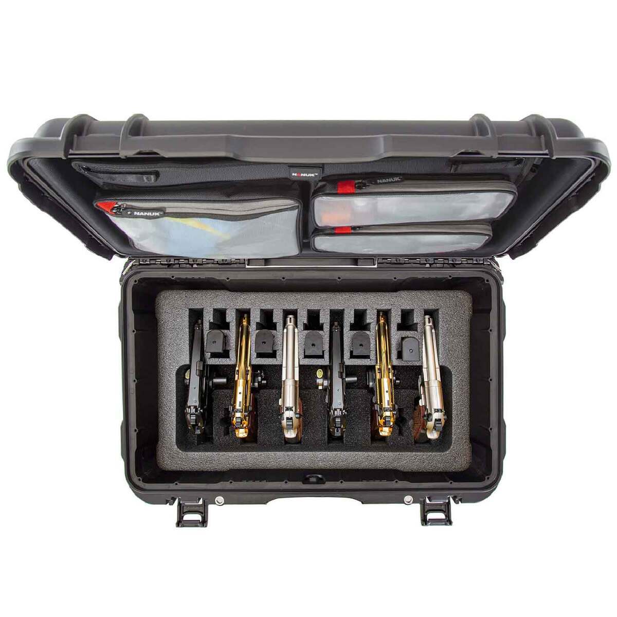 Nanuk 938 6 UP 23.8in Handgun Case with Lid Organizer - Black - Black Nanuk 938 6 UP 23.8in Handgun Case with Lid Organizer - Black - Black