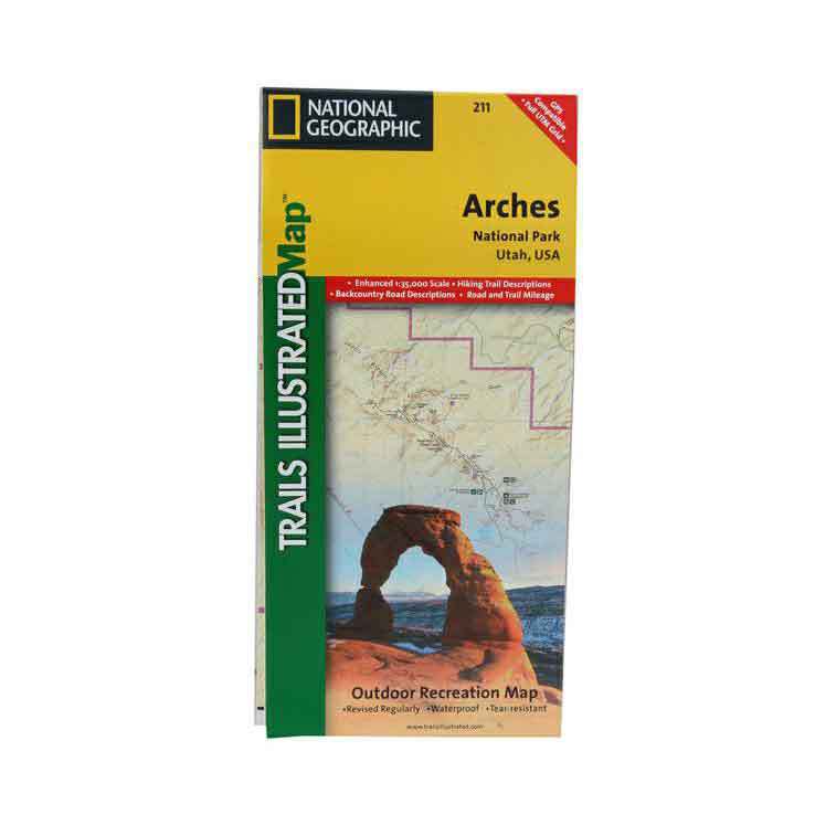 National Geographic Arches National Park Trail Map Utah National Geographic Arches National Park Trail Map Utah