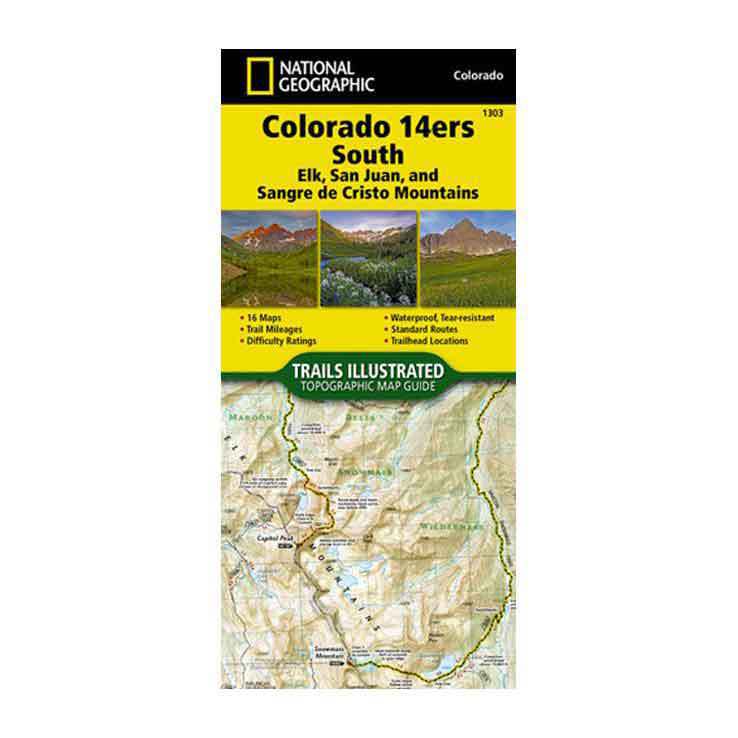 National Geographic Colorado 14ers South Trails Illustrated Topographic Map Guide National Geographic Colorado 14ers South Trails Illustrated Topographic Map Guide
