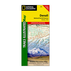 National Geographic Denali National Park and Preserve Trail Map Alaska