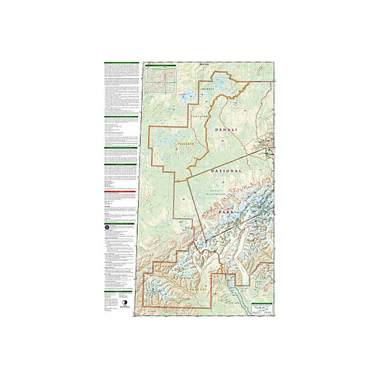 National Geographic Denali National Park and Preserve Trail Map Alaska National Geographic Denali National Park and Preserve Trail Map Alaska