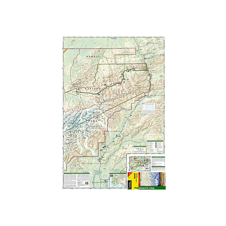 National Geographic Denali National Park and Preserve Trail Map Alaska National Geographic Denali National Park and Preserve Trail Map Alaska