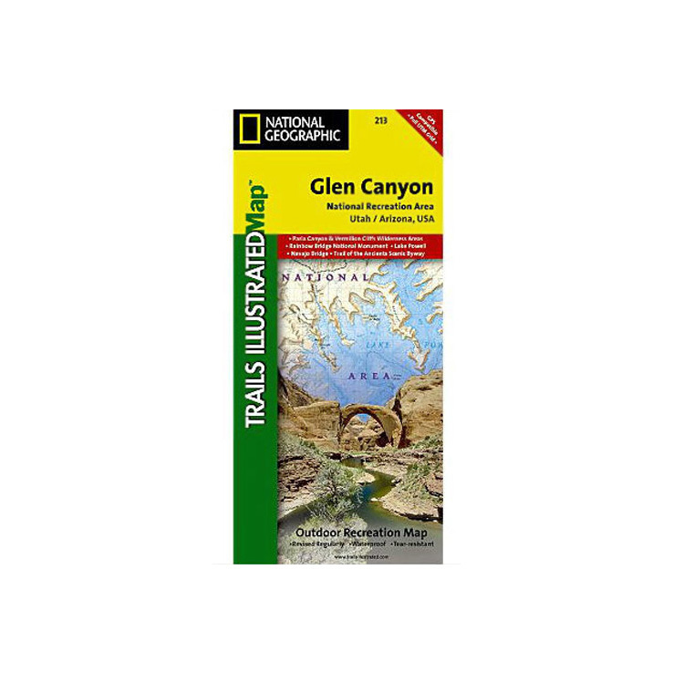 National Geographic Glen Canyon Rainbow Bridge Trail Map Utah National Geographic Glen Canyon Rainbow Bridge Trail Map Utah