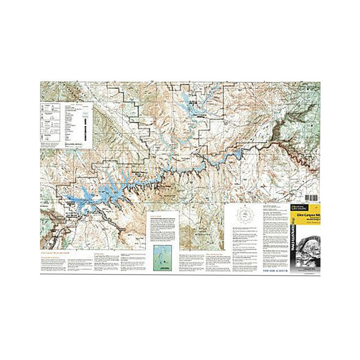 National Geographic Glen Canyon Rainbow Bridge Trail Map Utah National Geographic Glen Canyon Rainbow Bridge Trail Map Utah