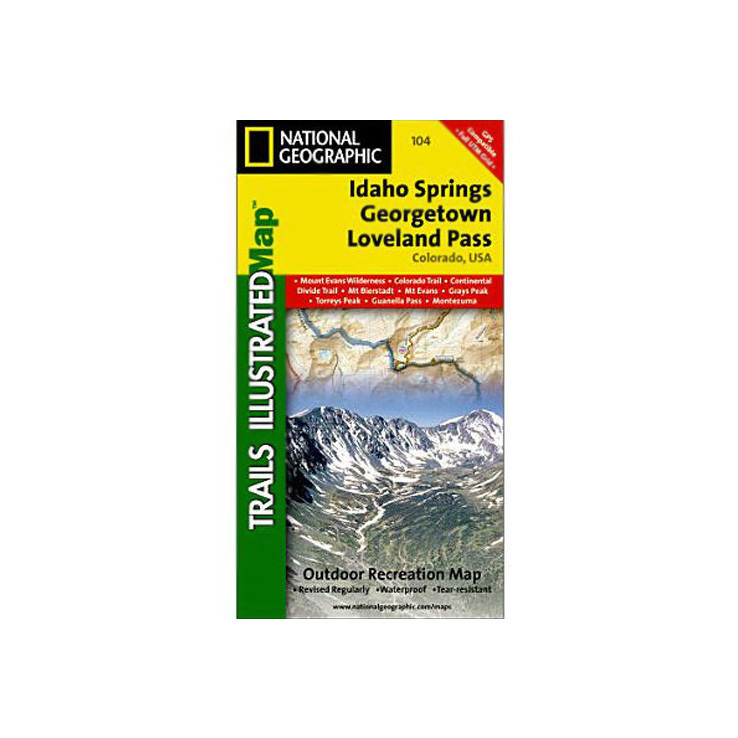 National Geographic Idaho Springs Loveland Pass Trail Map Colorado National Geographic Idaho Springs Loveland Pass Trail Map Colorado