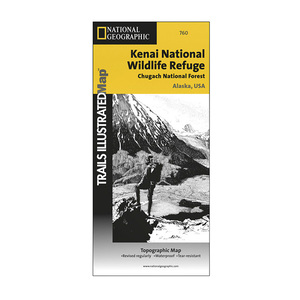 National Geographic Kenai NWR Chugach National Forest Trail Map Alaska