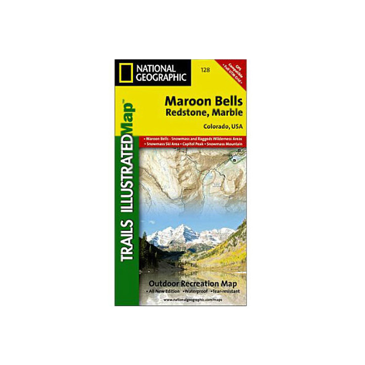 National Geographic Maroon Bells Redstone Marble Trail Map Colorado National Geographic Maroon Bells Redstone Marble Trail Map Colorado
