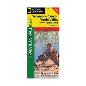 National Geographic Sycamore Canyon Verde Valley Trail Map Arizona