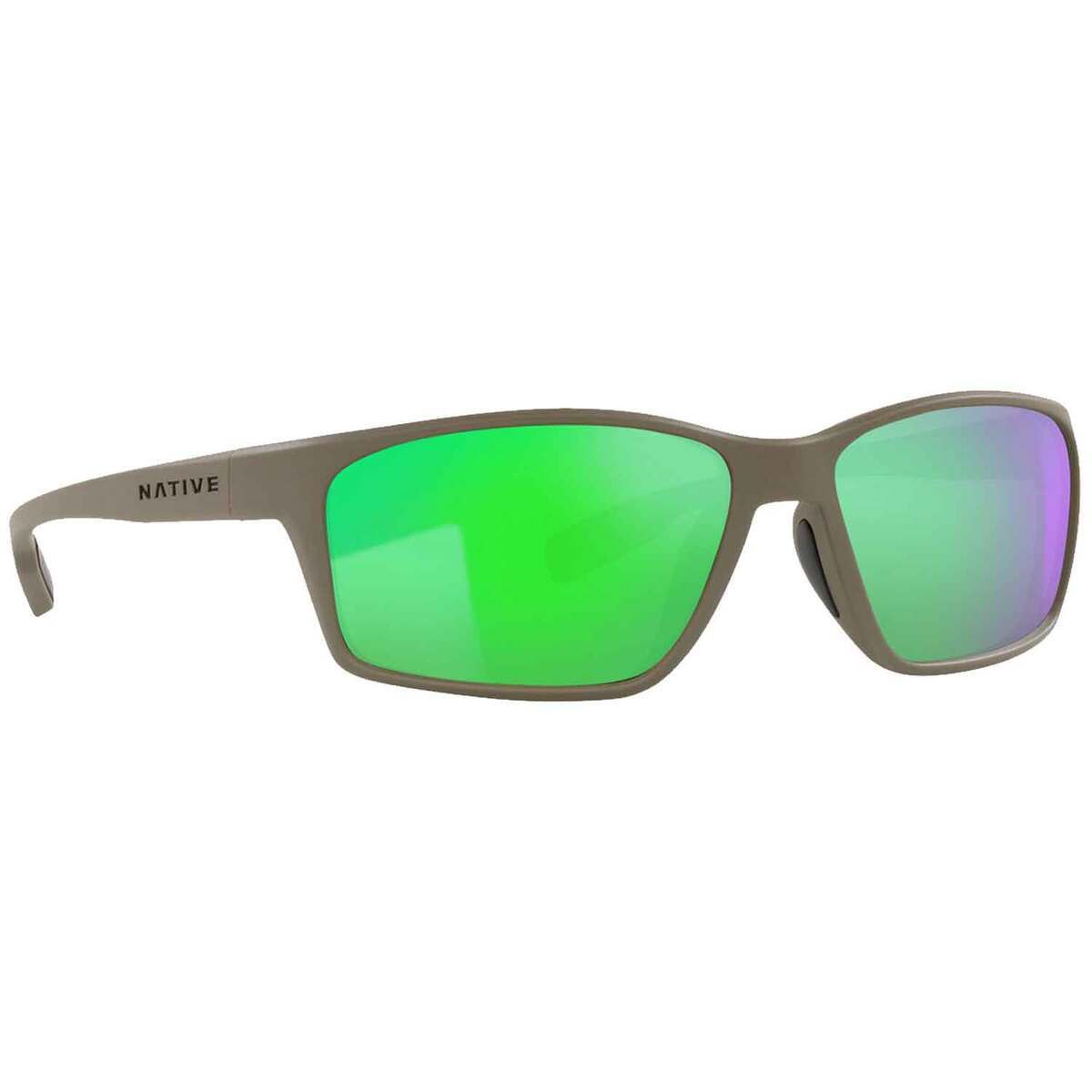 Native Eyewear Kodiak XP Sunglasses Matte Desert Tan / Green Polarized