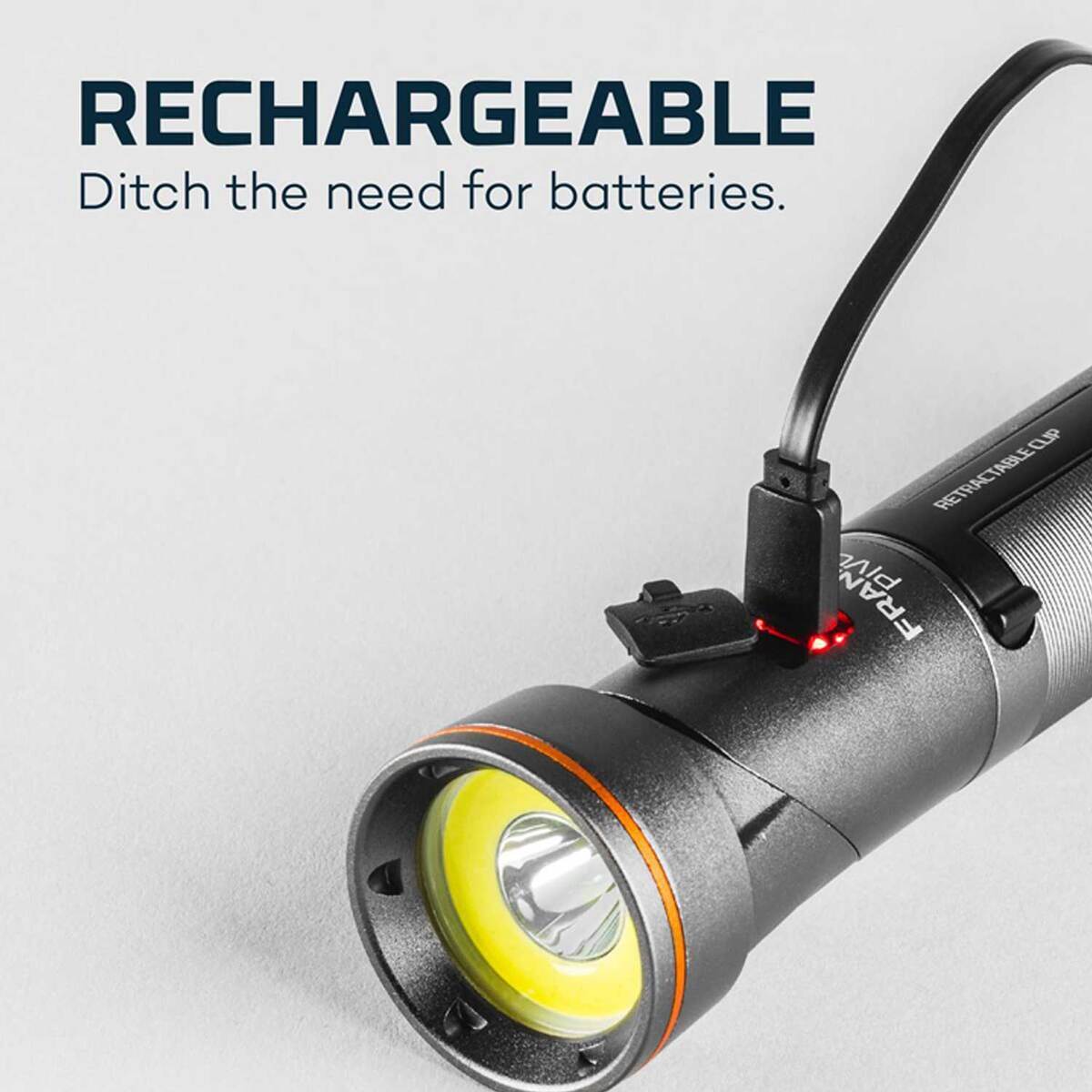 NEBO FRANKLIN PIVOT Full Size Flashlight - Grey NEBO FRANKLIN PIVOT Full Size Flashlight - Grey