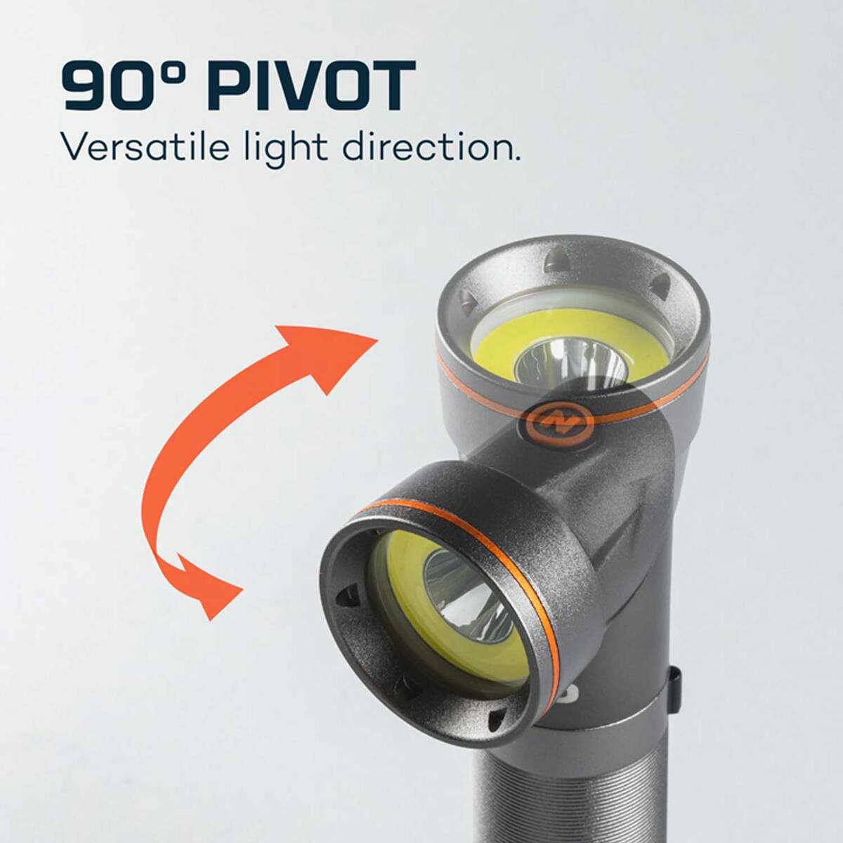 NEBO FRANKLIN PIVOT Full Size Flashlight - Grey NEBO FRANKLIN PIVOT Full Size Flashlight - Grey