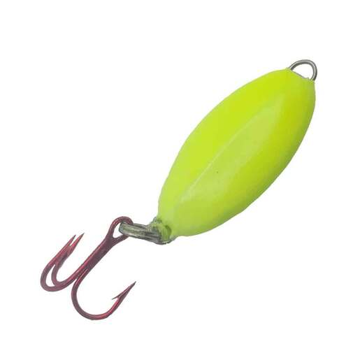 Ned's Bait Box Pout Bomb Jigging Spoon - 3in - Red Glow - Ned's Bait Box