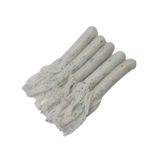 Ned’s Bait Box Tube Bait – 5 Pack – White – Soft Baits
