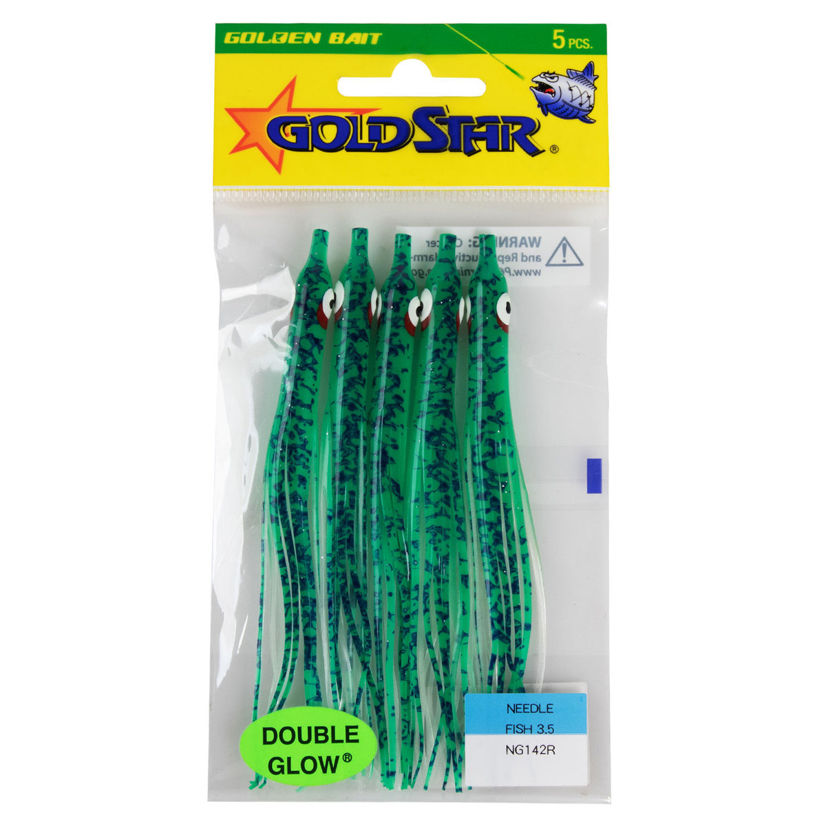 Silver Horde Needlefish Squid Skirt - Glow Green, 3.5in, 5pk - Glow Green Silver Horde Needlefish Squid Skirt - Glow Green, 3.5in, 5pk - Glow Green