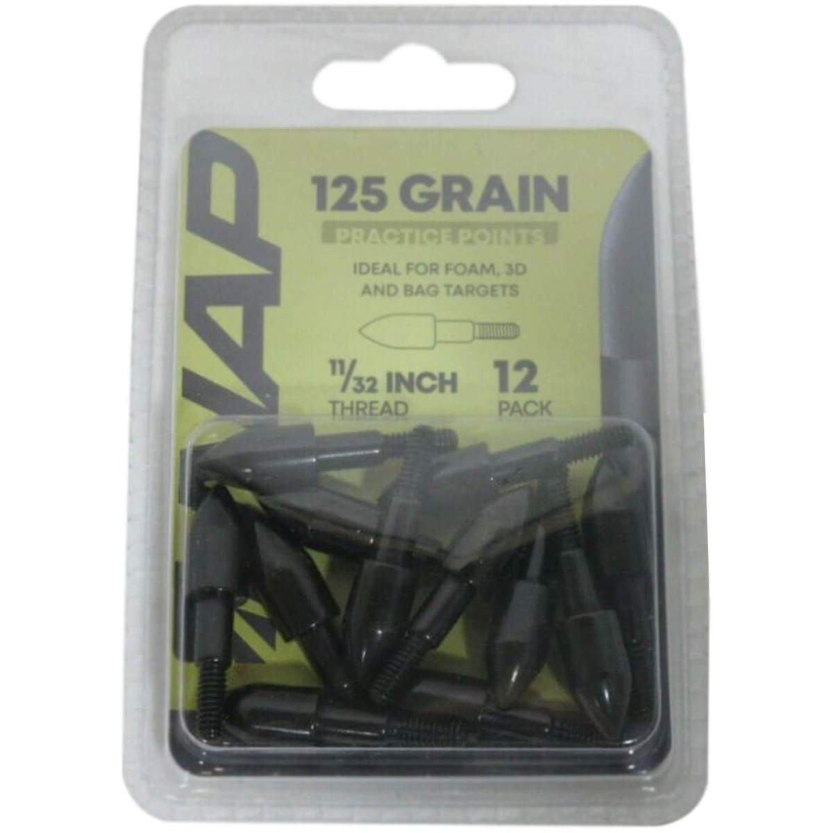 New Archery Products 11/32in 125gr Practice Bullet Point - 12 Pack - Black 11/32in New Archery Products 11/32in 125gr Practice Bullet Point - 12 Pack - Black 11/32in